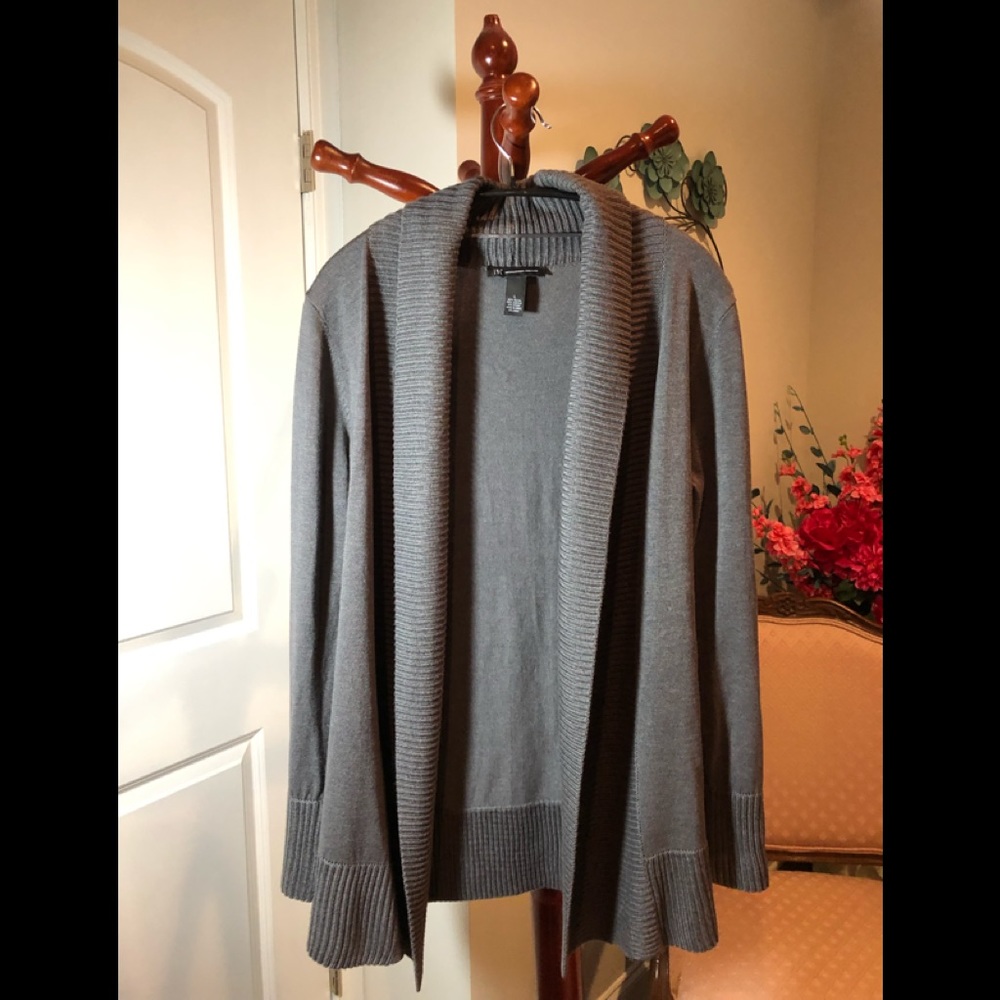 Gray cardigan